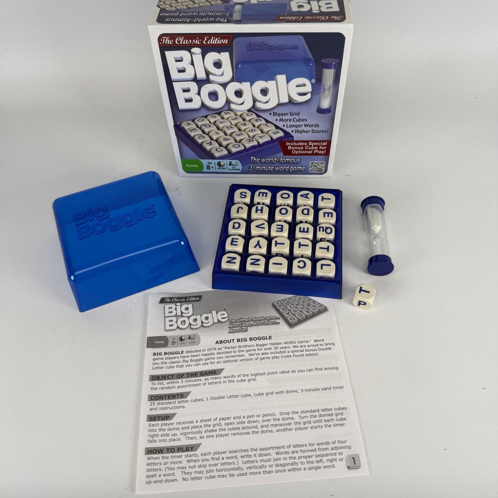 Winning Moves Big Boggle The Classic Edition Word Game 5x5 Grid 1147